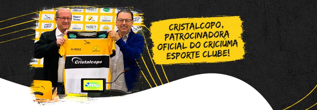 Cristalcopo é patrocinadora oficial do Criciúma E.C.