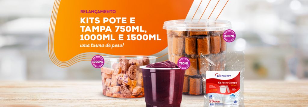 Relançamento Kits Pote e Tampa 750mL, 1000mL e 1500mL